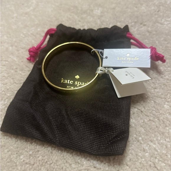 New Kate Spade “ Find the hidden meaning” Bride Bangle Gold tone - Picture 2 of 5